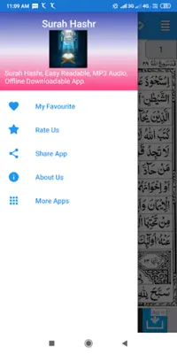 Surah Hashr android App screenshot 2